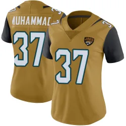 Women's Jabbar Muhammad Jacksonville Jaguars No.37 Limited Color Rush Vapor Untouchable Jersey - Gold