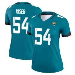 Women's Jack Kiser Jacksonville Jaguars No.54 Legend Jersey - Teal