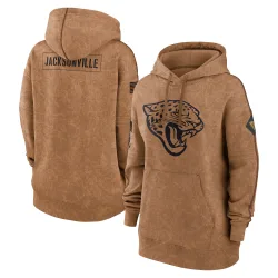 Women's Jacksonville Jaguars No. 2023 Salute to Service Pullover Hoodie - Brown