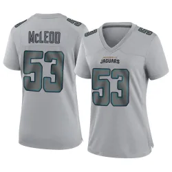 Women's Jalen McLeod Jacksonville Jaguars No.53 Game Atmosphere Fashion Jersey - Gray