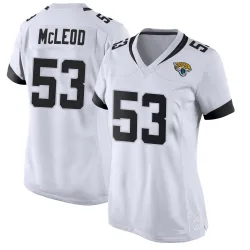 Women's Jalen McLeod Jacksonville Jaguars No.53 Game Jersey - White