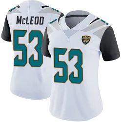 Women's Jalen McLeod Jacksonville Jaguars No.53 Limited Vapor Untouchable Jersey - White