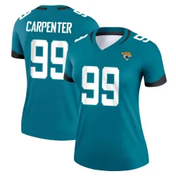 Women's James Carpenter Jacksonville Jaguars No.99 Legend Jersey - Teal