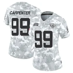 Women's James Carpenter Jacksonville Jaguars No.99 Limited 2024 Salute to Service Jersey - Arctic Camo