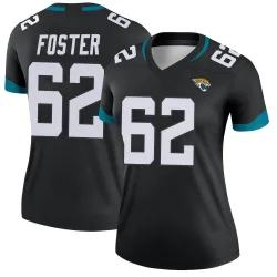 Women's Javon Foster Jacksonville Jaguars No.62 Legend Jersey - Black