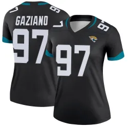 Women's Joe Gaziano Jacksonville Jaguars No.97 Legend Jersey - Black