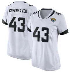 Women's John Copenhaver Jacksonville Jaguars No.43 Game Jersey - White