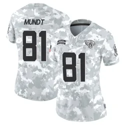 Women's Johnny Mundt Jacksonville Jaguars No.81 Limited 2024 Salute to Service Jersey - Arctic Camo