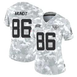 Women's Johnny Mundt Jacksonville Jaguars No.86 Limited 2024 Salute to Service Jersey - Arctic Camo