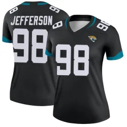 Women's Jordan Jefferson Jacksonville Jaguars No.98 Legend Jersey - Black