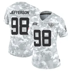 Women's Jordan Jefferson Jacksonville Jaguars No.98 Limited 2024 Salute to Service Jersey - Arctic Camo