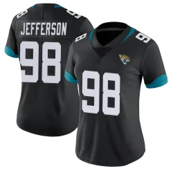Women's Jordan Jefferson Jacksonville Jaguars No.98 Limited Vapor Untouchable Jersey - Black