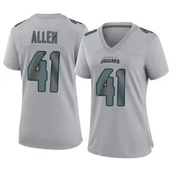 Women's Josh Hines-Allen Jacksonville Jaguars No.41 Game Atmosphere Fashion Jersey - Gray