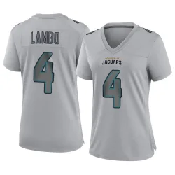 Women's Josh Lambo Jacksonville Jaguars No.4 Game Atmosphere Fashion Jersey - Gray