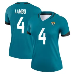 Women's Josh Lambo Jacksonville Jaguars No.4 Legend Jersey - Teal