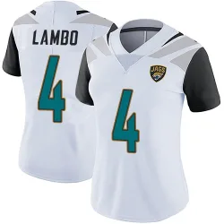 Women's Josh Lambo Jacksonville Jaguars No.4 Limited Vapor Untouchable Jersey - White