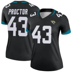 Women's Josh Proctor Jacksonville Jaguars No.43 Legend Jersey - Black