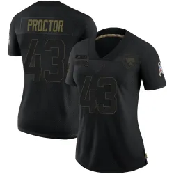 Women's Josh Proctor Jacksonville Jaguars No.43 Limited 2020 Salute To Service Jersey - Black