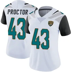 Women's Josh Proctor Jacksonville Jaguars No.43 Limited Vapor Untouchable Jersey - White