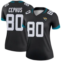 Women's Joshua Cephus Jacksonville Jaguars No.80 Legend Jersey - Black