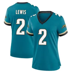 Women's Jourdan Lewis Jacksonville Jaguars No.2 Game Prowler Throwback Jersey - Teal