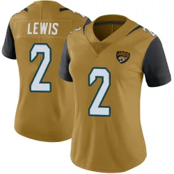 Women's Jourdan Lewis Jacksonville Jaguars No.2 Limited Color Rush Vapor Untouchable Jersey - Gold