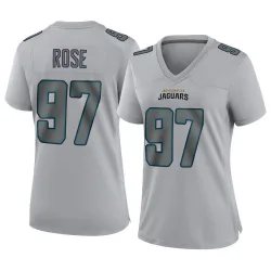 Women's Keivie Rose Jacksonville Jaguars No.97 Game Atmosphere Fashion Jersey - Gray