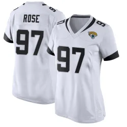 Women's Keivie Rose Jacksonville Jaguars No.97 Game Jersey - White