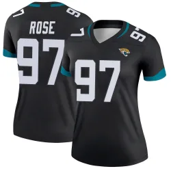 Women's Keivie Rose Jacksonville Jaguars No.97 Legend Jersey - Black
