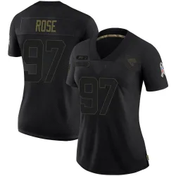 Women's Keivie Rose Jacksonville Jaguars No.97 Limited 2020 Salute To Service Jersey - Black