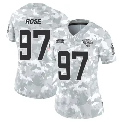 Women's Keivie Rose Jacksonville Jaguars No.97 Limited 2024 Salute to Service Jersey - Arctic Camo