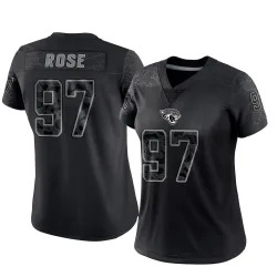 Women's Keivie Rose Jacksonville Jaguars No.97 Limited Reflective Jersey - Black