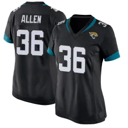Women's LeQuint Allen Jacksonville Jaguars No.36 Game Jersey - Black