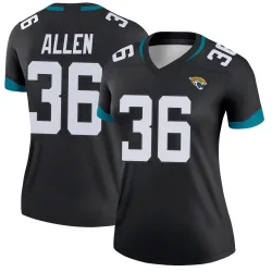 Women's LeQuint Allen Jacksonville Jaguars No.36 Legend Jersey - Black