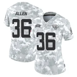 Women's LeQuint Allen Jacksonville Jaguars No.36 Limited 2024 Salute to Service Jersey - Arctic Camo