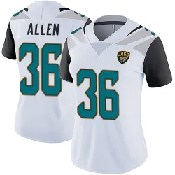 Women's LeQuint Allen Jacksonville Jaguars No.36 Limited Vapor Untouchable Jersey - White