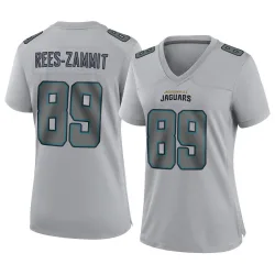 Women's Louis Rees-Zammit Jacksonville Jaguars No.89 Game Atmosphere Fashion Jersey - Gray