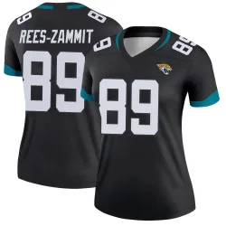 Women's Louis Rees-Zammit Jacksonville Jaguars No.89 Legend Jersey - Black