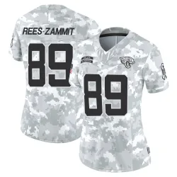 Women's Louis Rees-Zammit Jacksonville Jaguars No.89 Limited 2024 Salute to Service Jersey - Arctic Camo