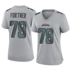 Women's Luke Fortner Jacksonville Jaguars No.79 Game Atmosphere Fashion Jersey - Gray