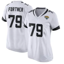Women's Luke Fortner Jacksonville Jaguars No.79 Game Jersey - White