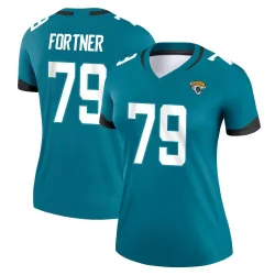 Women's Luke Fortner Jacksonville Jaguars No.79 Legend Jersey - Teal