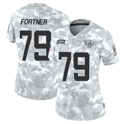 Women's Luke Fortner Jacksonville Jaguars No.79 Limited 2024 Salute to Service Jersey - Arctic Camo
