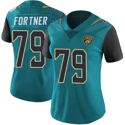 Women's Luke Fortner Jacksonville Jaguars No.79 Limited Vapor Untouchable Team Color Jersey - Teal