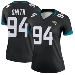 Women's Maason Smith Jacksonville Jaguars No.94 Legend Jersey - Black