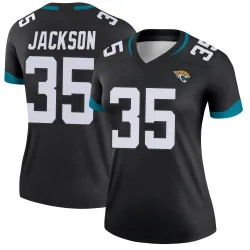 Women's Matthew Jackson Jacksonville Jaguars No.35 Legend Jersey - Black