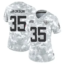 Women's Matthew Jackson Jacksonville Jaguars No.35 Limited 2024 Salute to Service Jersey - Arctic Camo