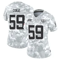 Women's Myles Cole Jacksonville Jaguars No.59 Limited 2024 Salute to Service Jersey - Arctic Camo