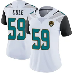 Women's Myles Cole Jacksonville Jaguars No.59 Limited Vapor Untouchable Jersey - White