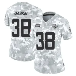 Women's Myles Gaskin Jacksonville Jaguars No.38 Limited 2024 Salute to Service Jersey - Arctic Camo